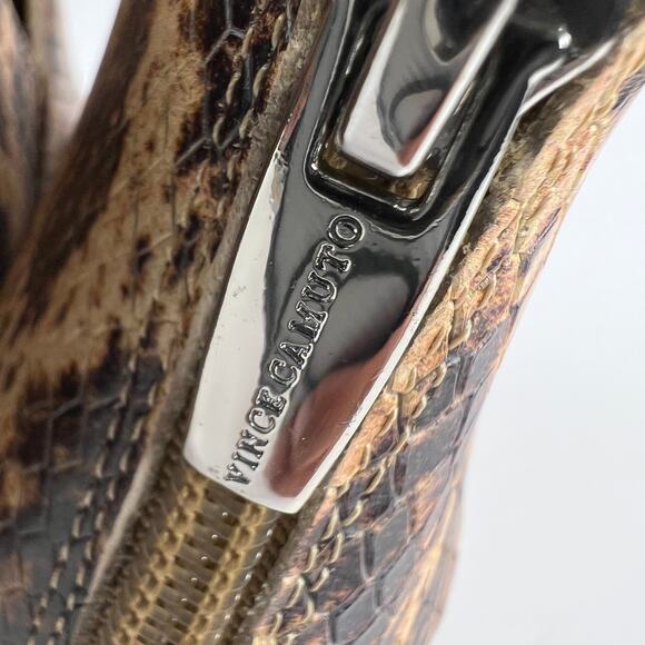 Vince Camuto Gigietta Bootie Snakeskin Stacked Wood Heel Split Shaft Size 7M - Picture 5 of 10